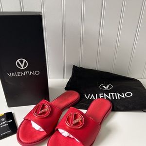 Valentino slides in red size 8